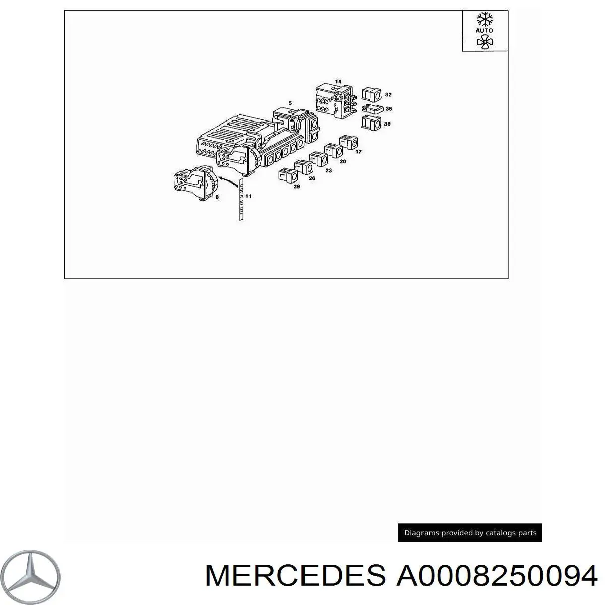 Лампочка A0008250094 Mercedes