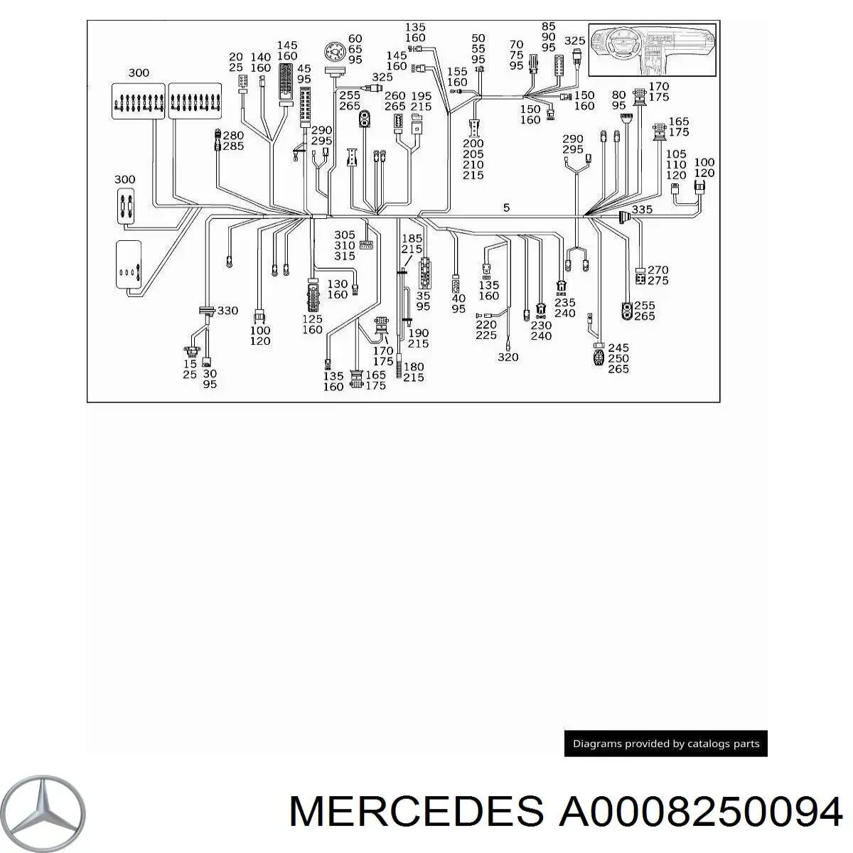 Купити A0008250094 Mercedes Лампочки