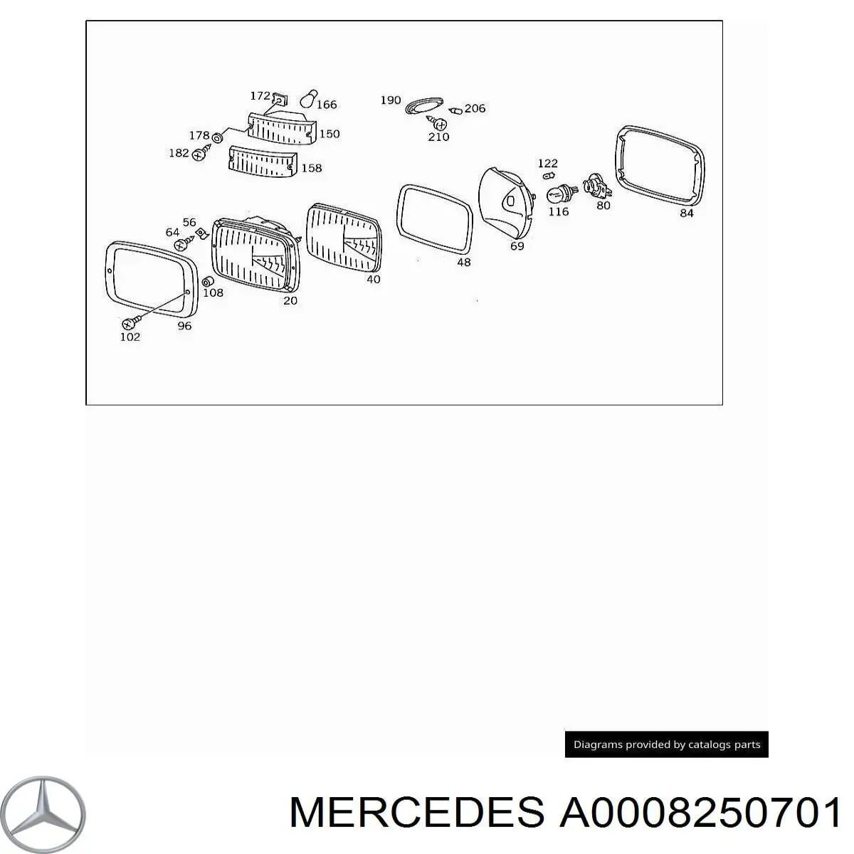 A6318200401 Mercedes Плафон освітлення салону/кабіни, задній