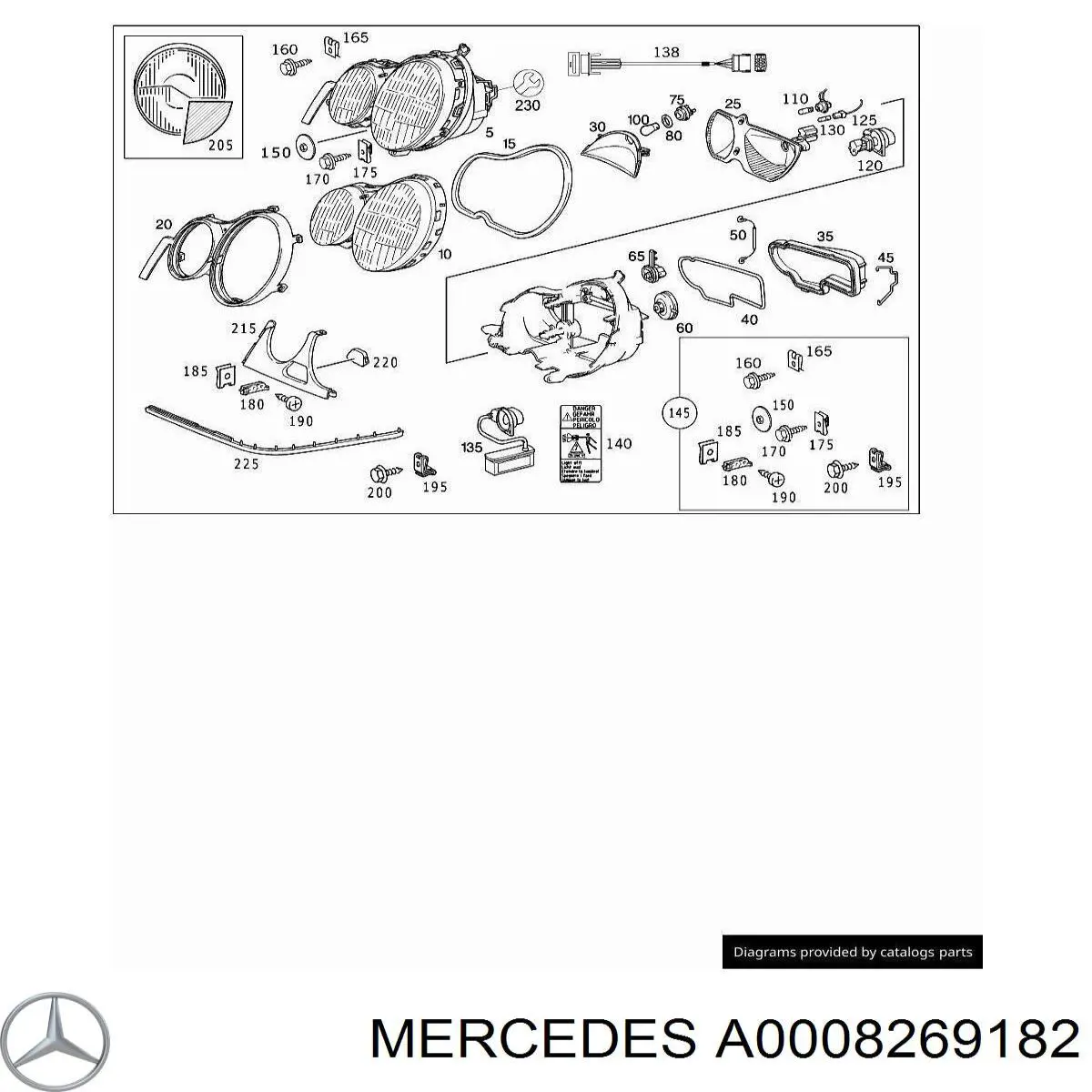 Mercedes A0008269182 ціна, від 3.54 USD