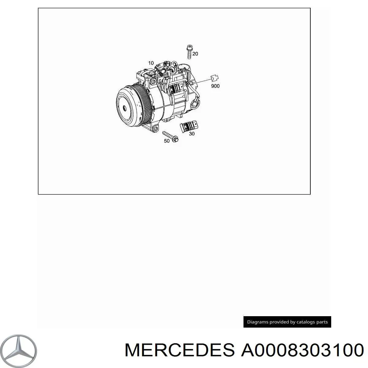 Компресор системи кондиціювання Mercedes A0008303100 ціна, від 506.20 USD