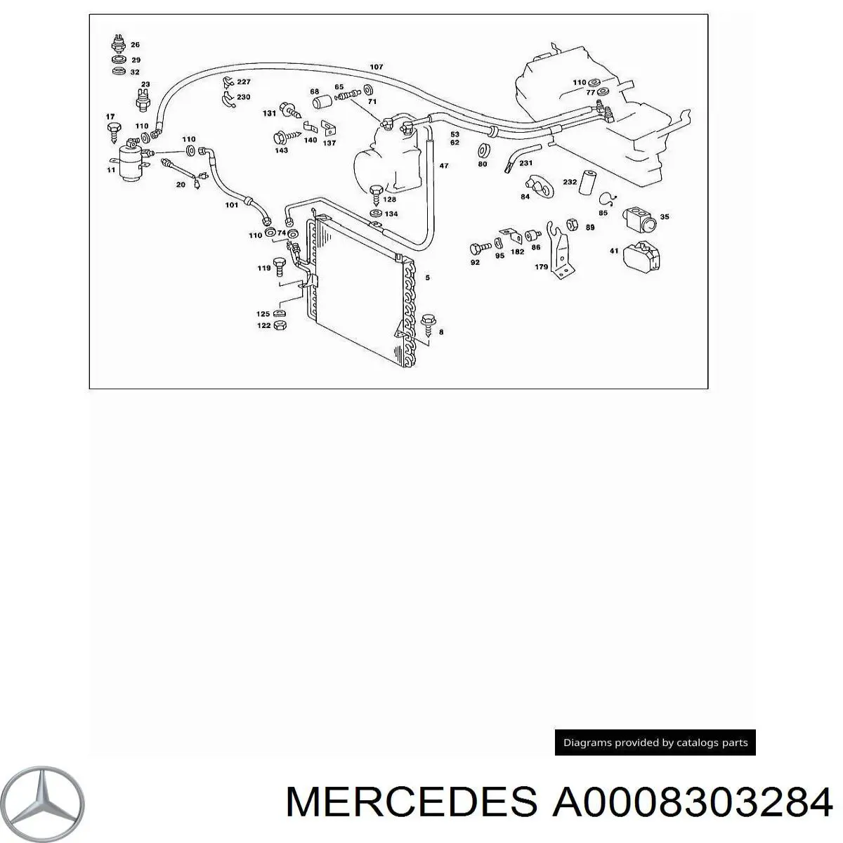 Купити A0008303284 Mercedes Датчик тиску кондиціонера