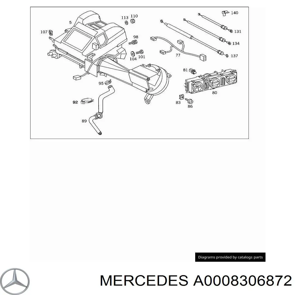 Випаровувач кондиціонера Mercedes A0008306872 ціна, від 11.95 USD