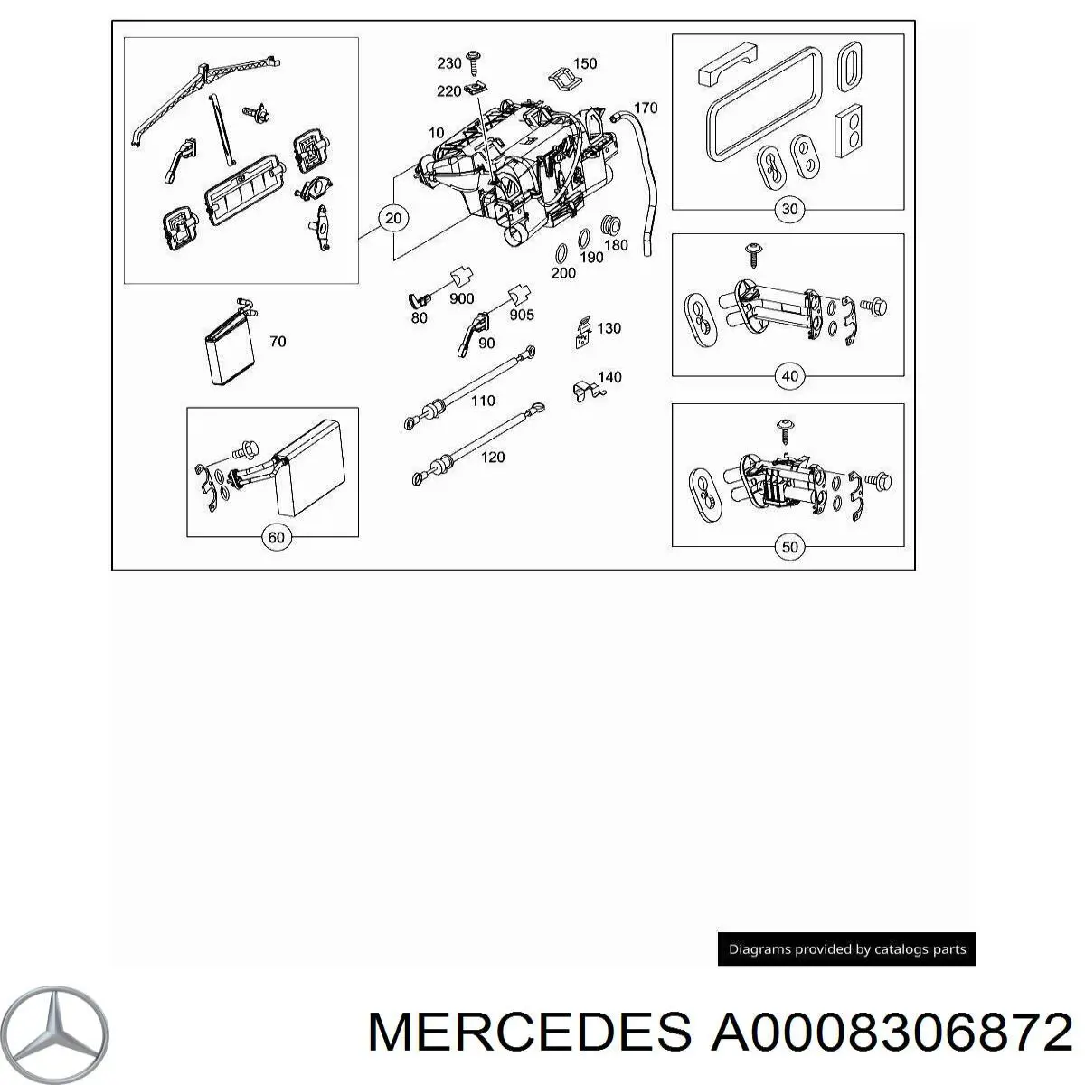 A0008306872 Mercedes Охолоджувач повітря