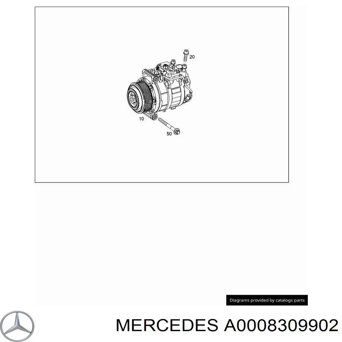 A0008309902 Mercedes Компресор холодоагенту