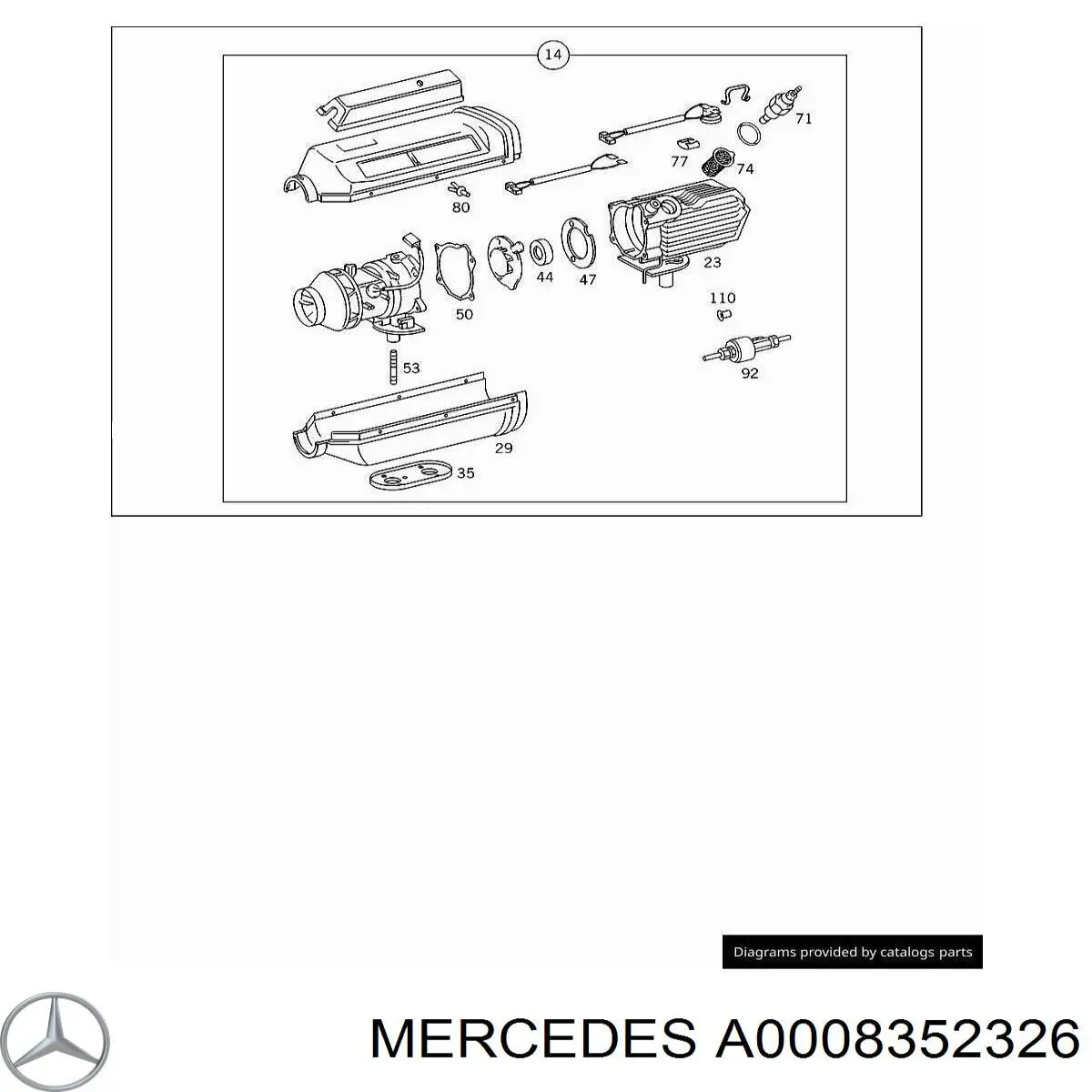  Mercedes A0008352326 ціна, від 115.26 USD