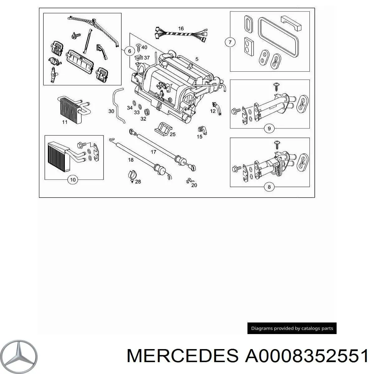  Mercedes A0008352551 ціна, від 11.29 USD