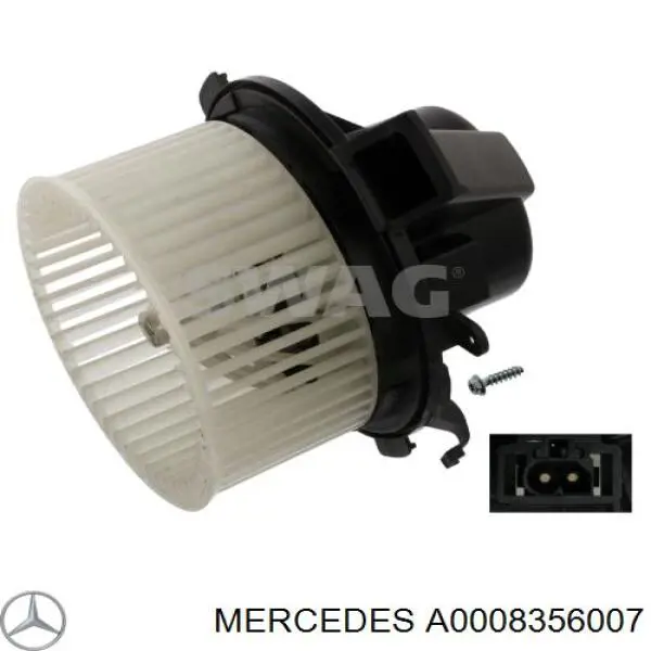 Двигун вентилятора пічки (обігрівача салону) Mercedes A0008356007 ціна, від 49.48 USD