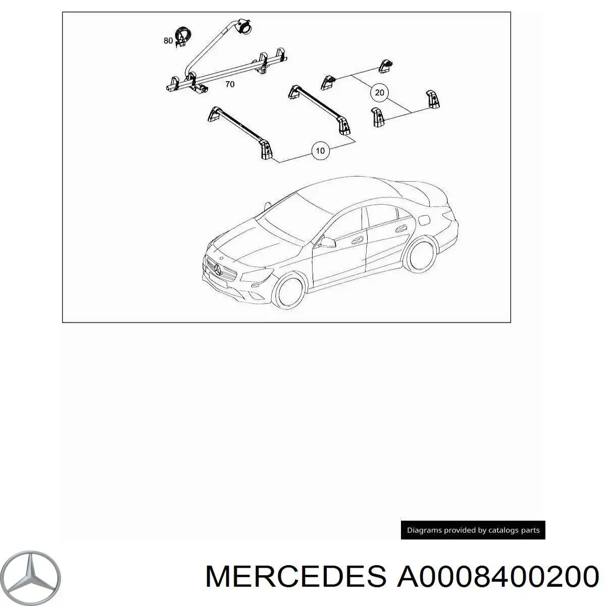 A0008400200 Mercedes Багажник на дах автомобіля