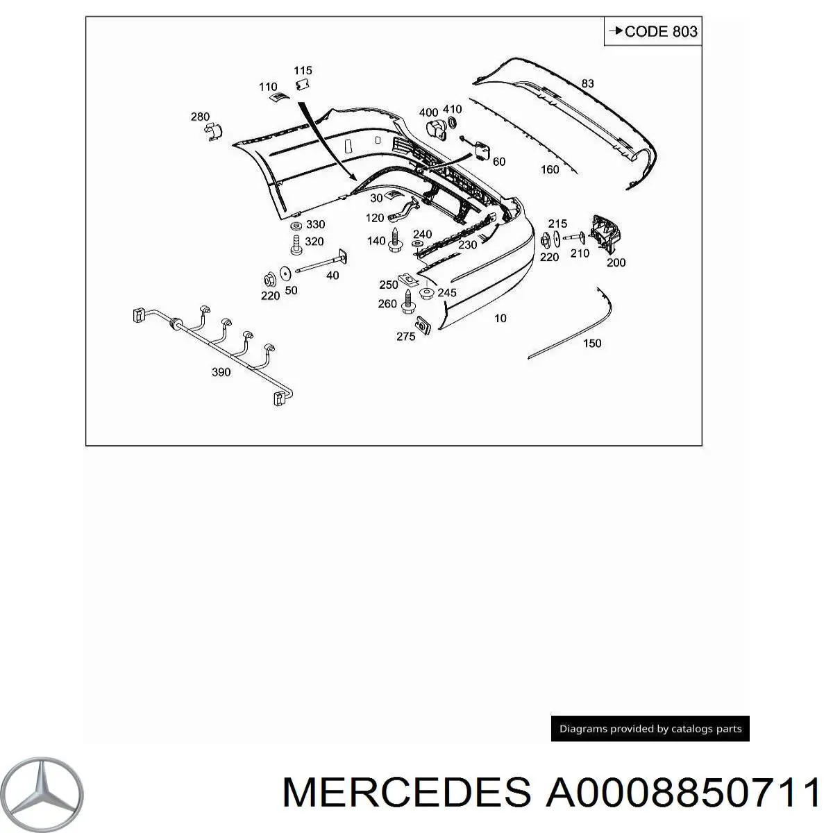 Купити A0008850711 Mercedes 