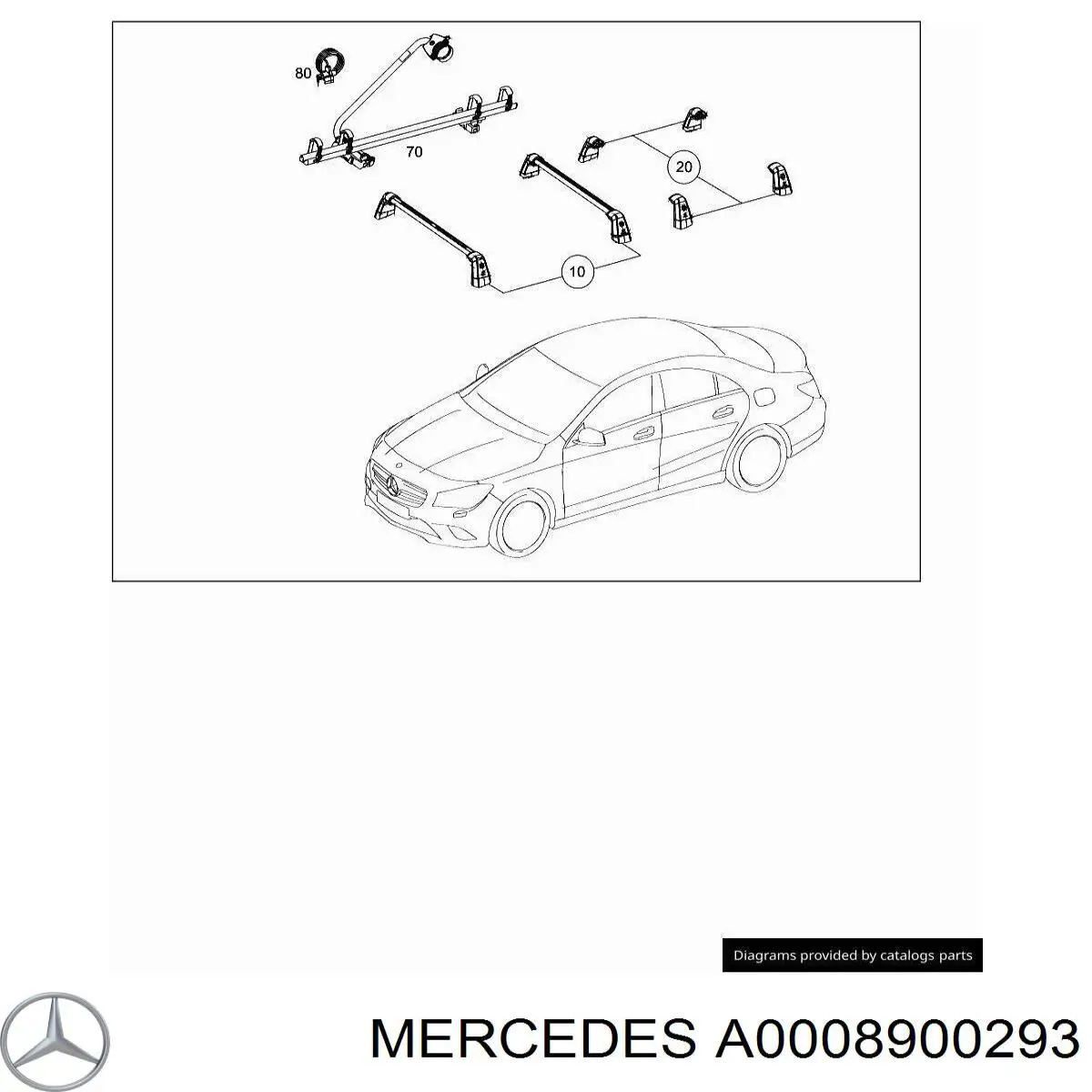 A000890029364 Mercedes Кріплення для велосипеда на даху