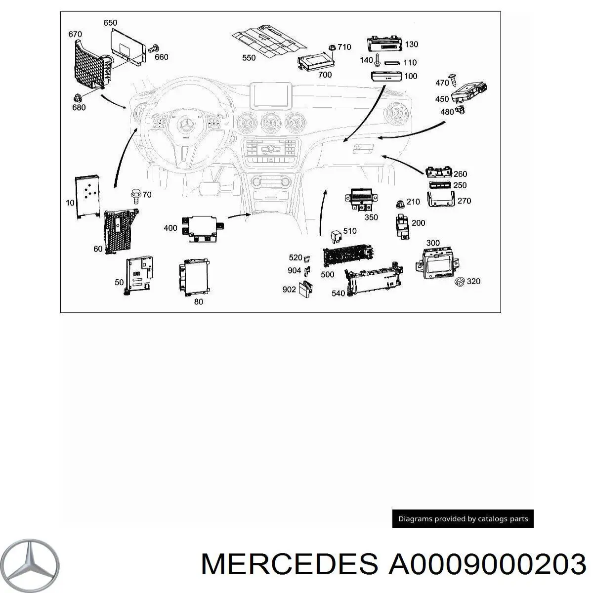 Модуль (ЕБУ) АКПП електронний A000900360664 Mercedes