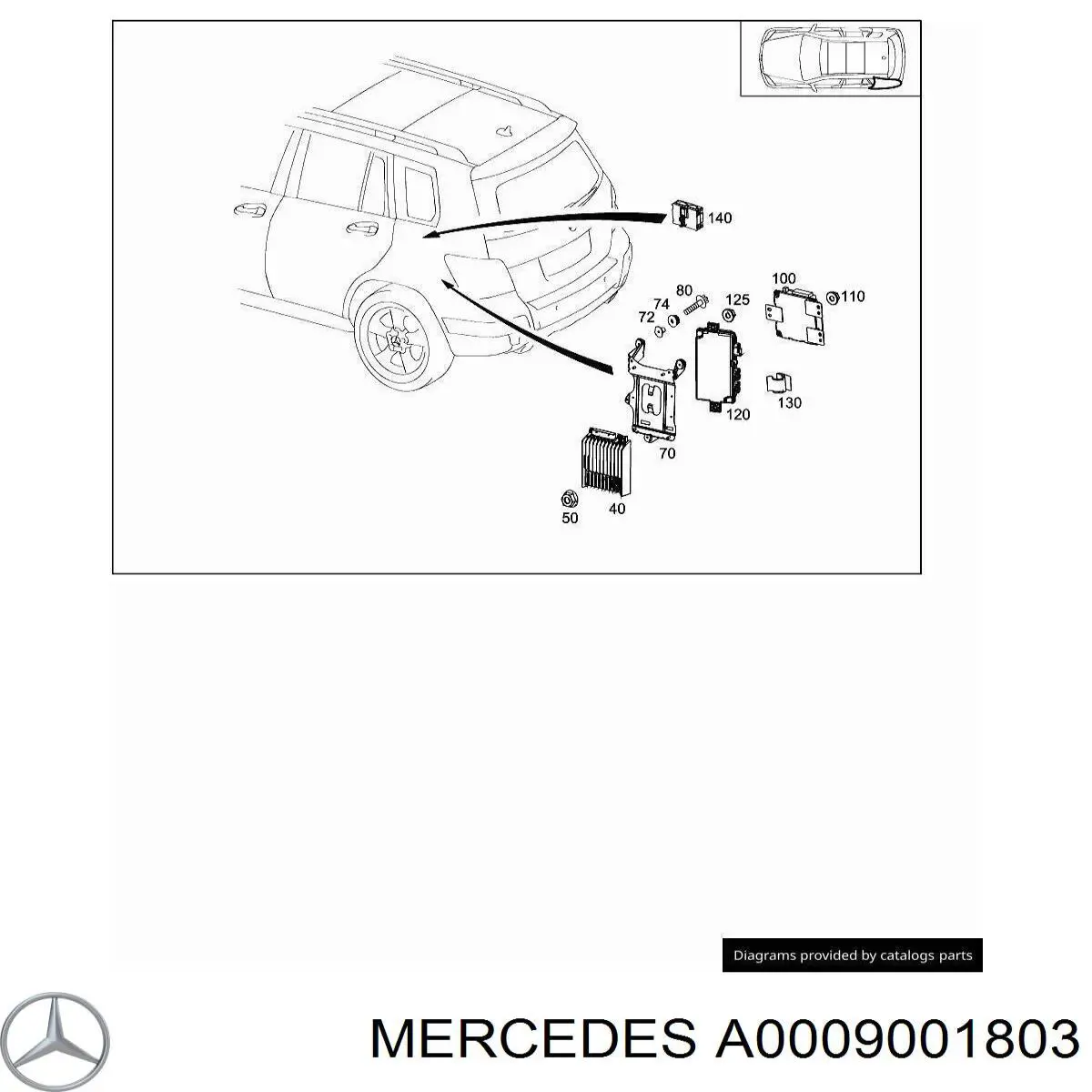 A0009001803 Mercedes модуль керування (ебу паливного насосу)