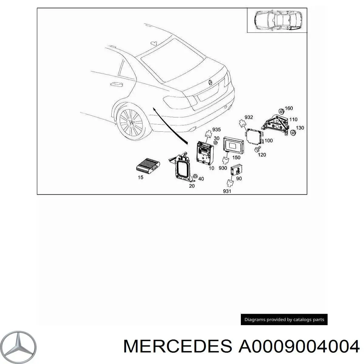 A0009004004 Mercedes 