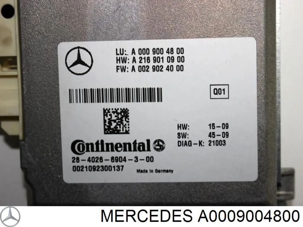 A0009004401 Mercedes 