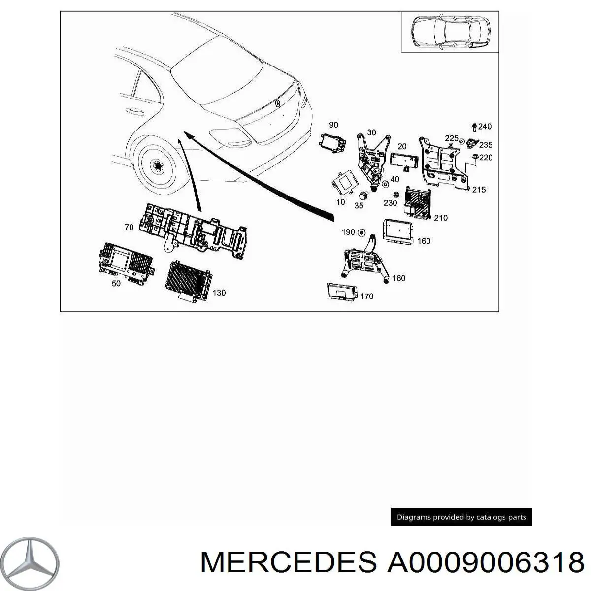  Модуль керування (ЕБУ) парктроніком Mercedes A 