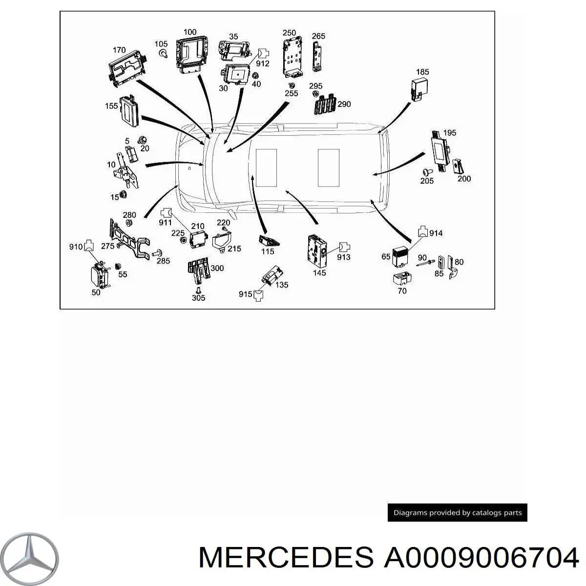  Mercedes A0009006704 ціна, від 121.33 USD