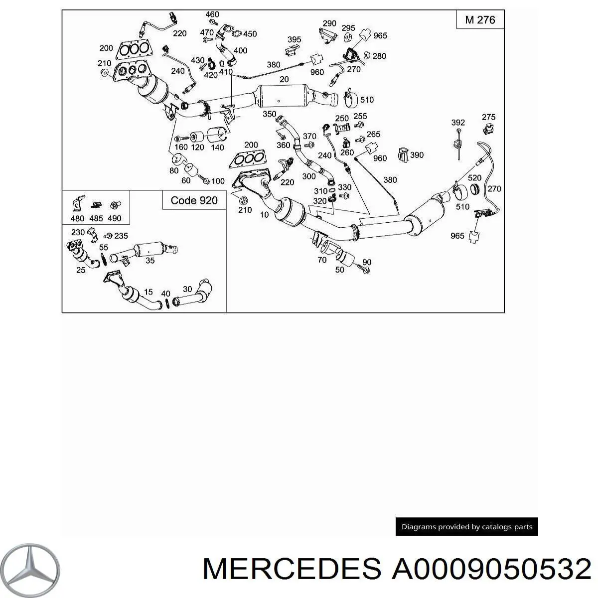 Датчик температури відпрацьованих газів (ВГ), до каталізатора Mercedes A0009050532 ціна, від 54.16 USD