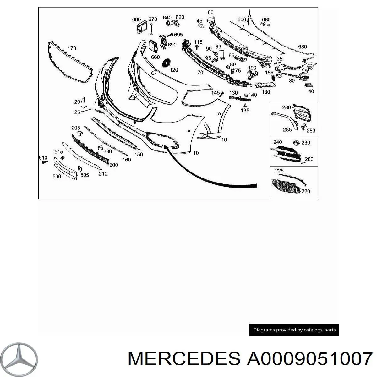 Радарний датчик дистанції A0009051007 Mercedes