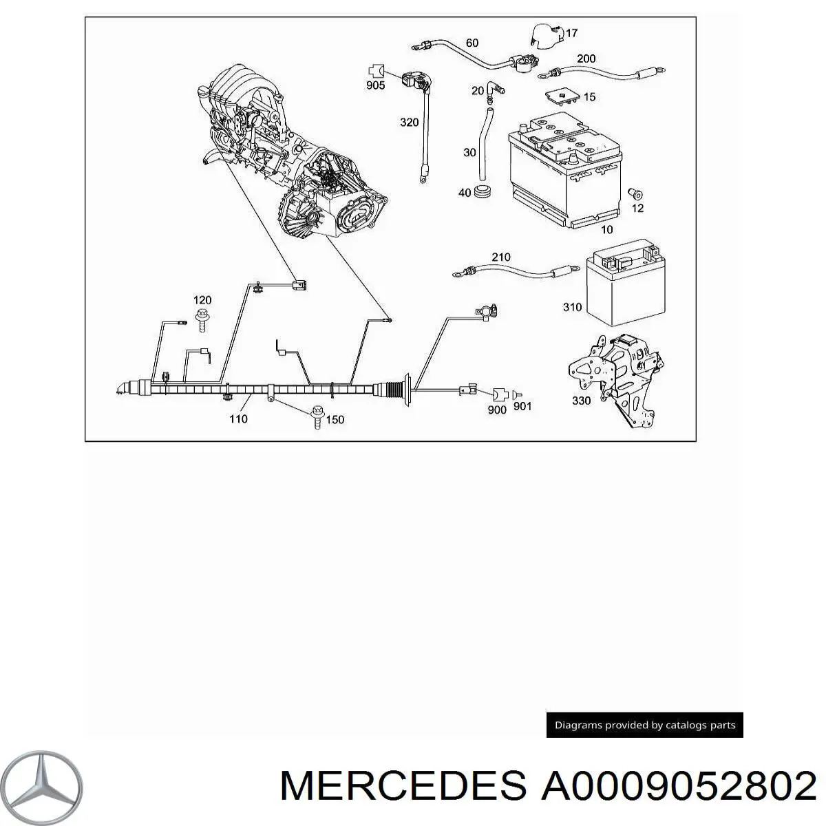 Mercedes A0009052802 ціна, від 43.95 USD
