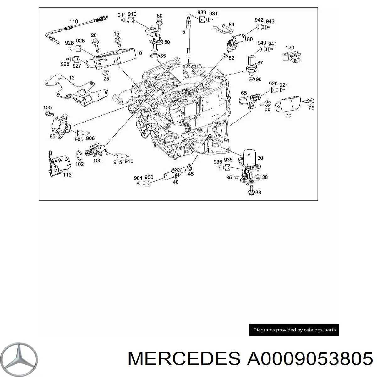 Датчик температури відпрацьованих газів (ВГ), перед турбіною Mercedes A0009053805 ціна, від 49.04 USD