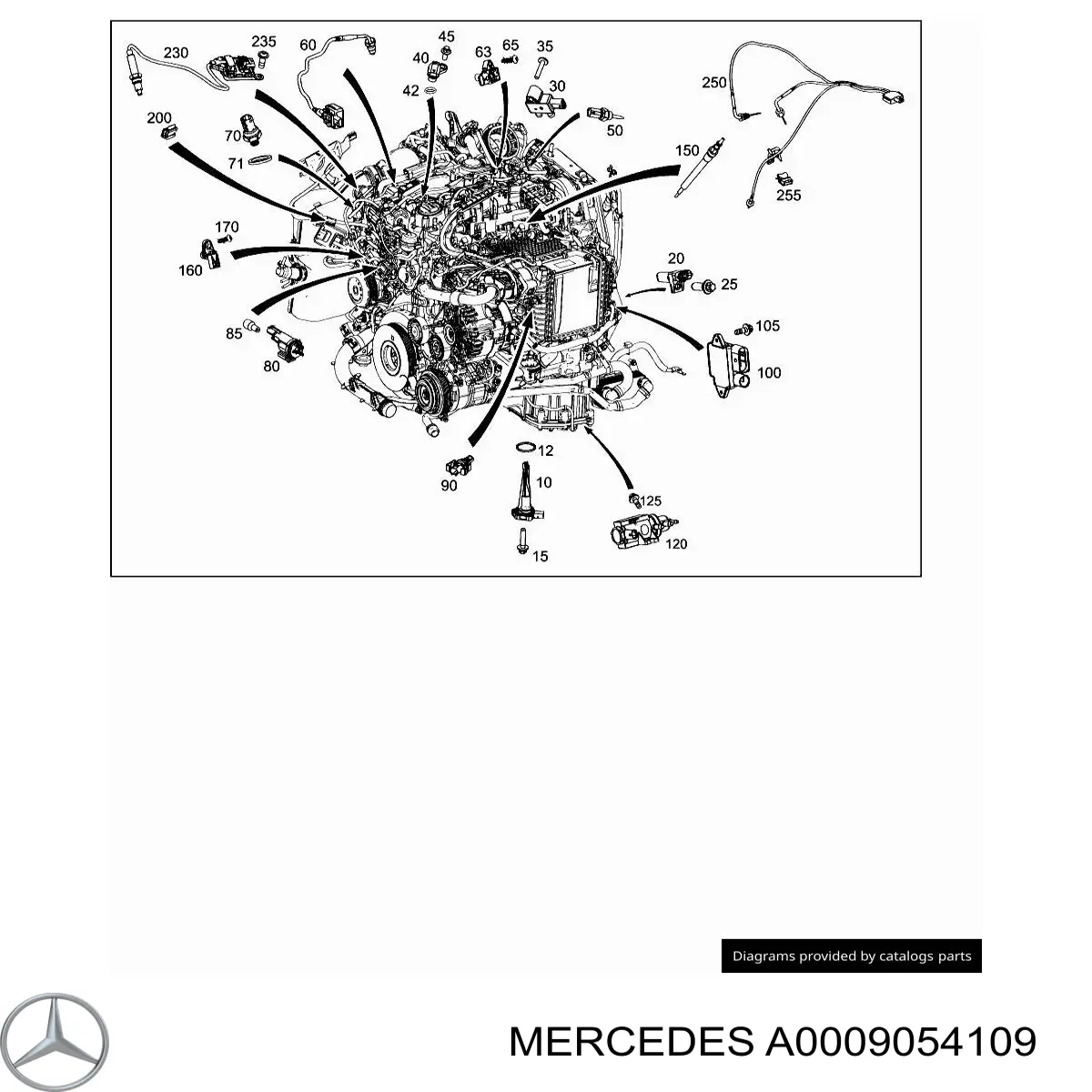 Датчик температури відпрацьованих газів (ВГ), перед турбіною Mercedes A0009054109 ціна, від 152.03 USD