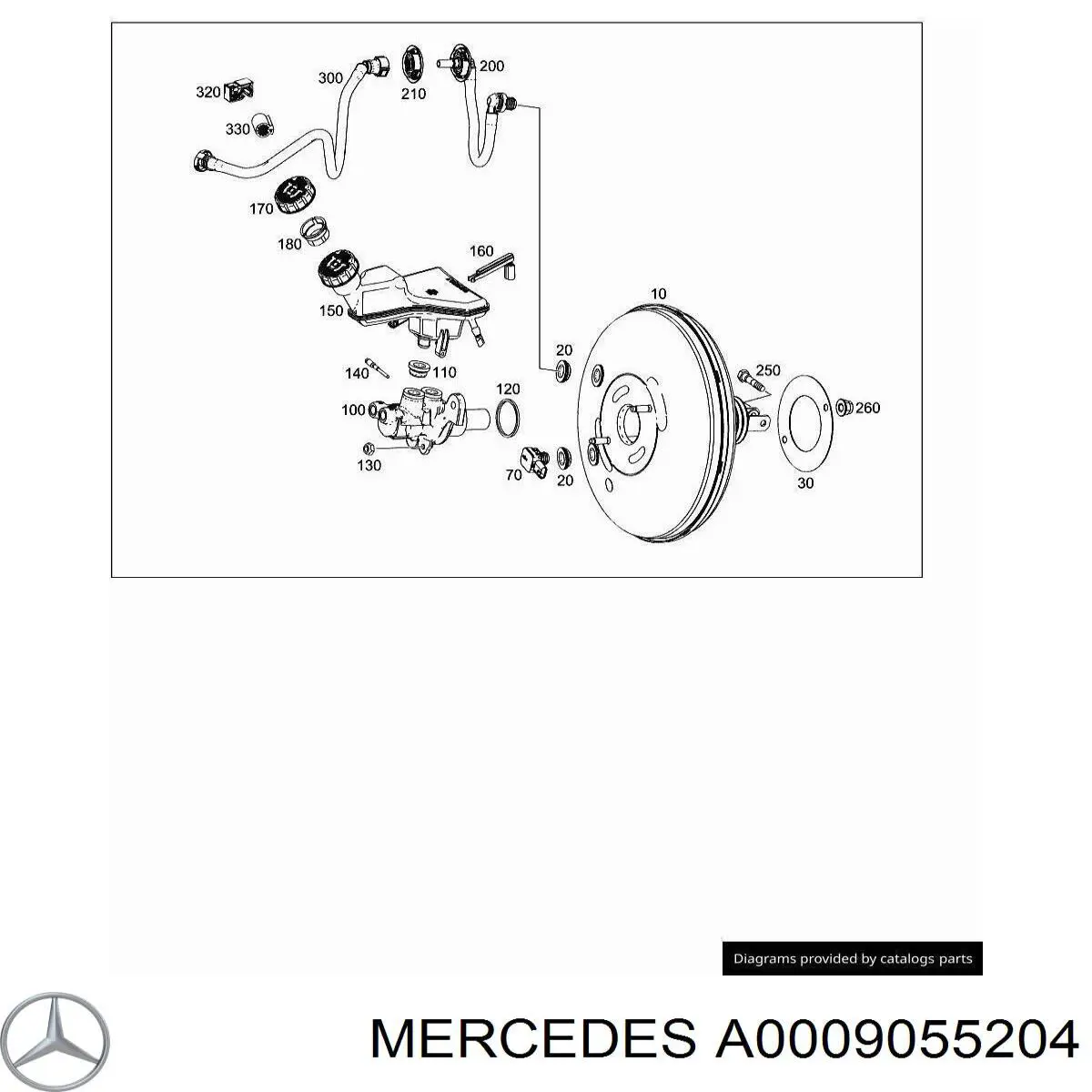 A0009055204 Mercedes Датчик розрядження вакуумного підсилювача гальм