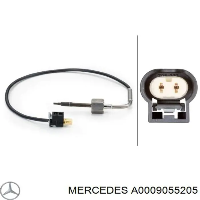 Купити A0009055205 Mercedes Датчик температури відпрацьованих газів (ВГ), до каталізатора