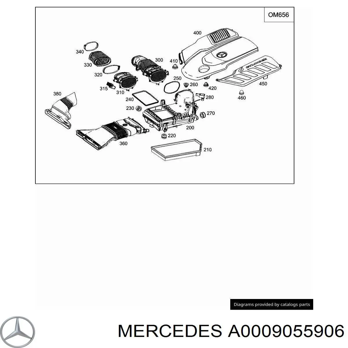 Датчик тиску наддуву (датчик нагнітання повітря в турбіну) Mercedes A0009055906