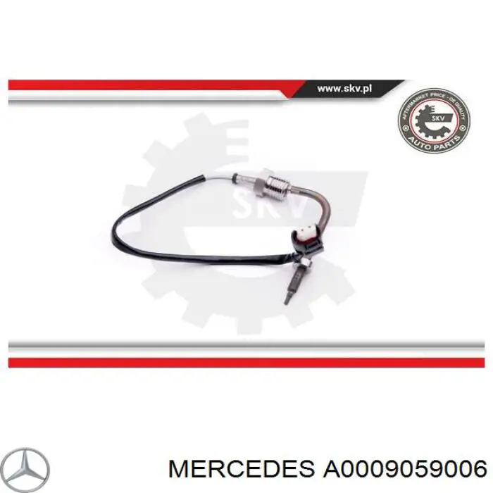 Купити A0009059006 Mercedes Датчик температури відпрацьованих газів (ВГ), перед турбіною