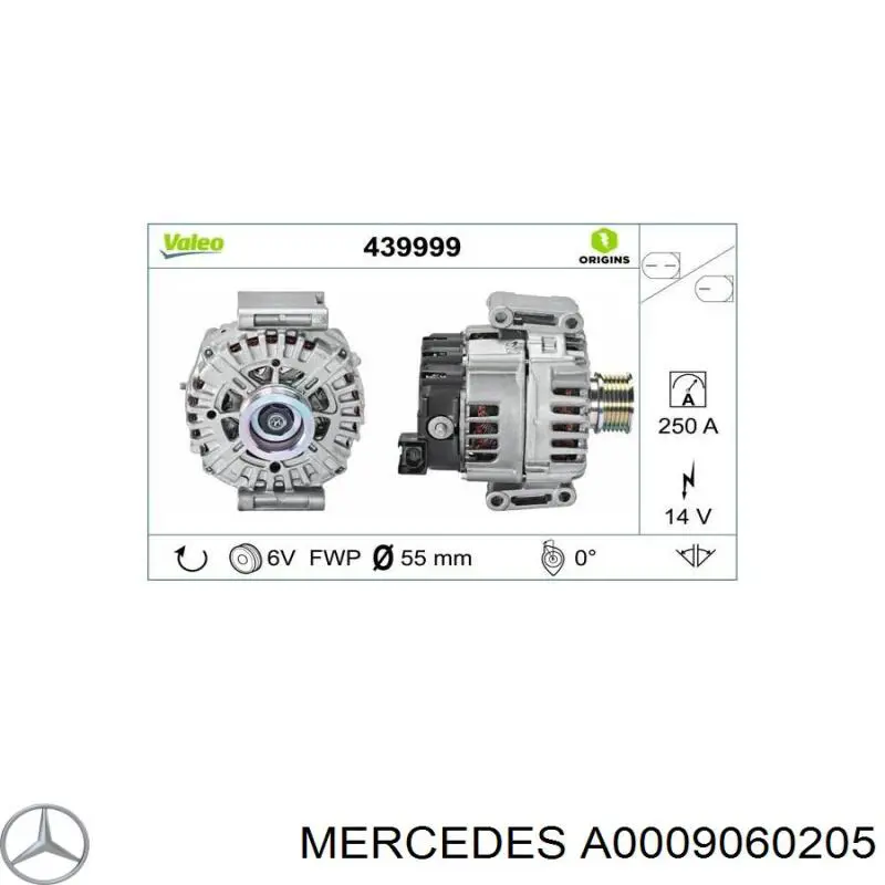 A0009060205 Mercedes Авто генератор