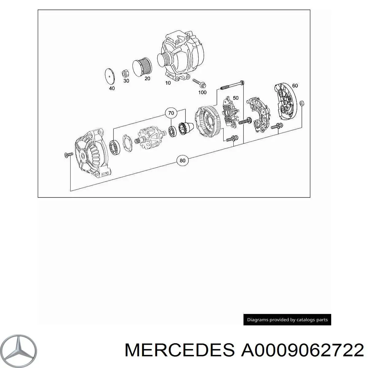 Генератор Mercedes A0009062722 ціна, від 330.58 USD
