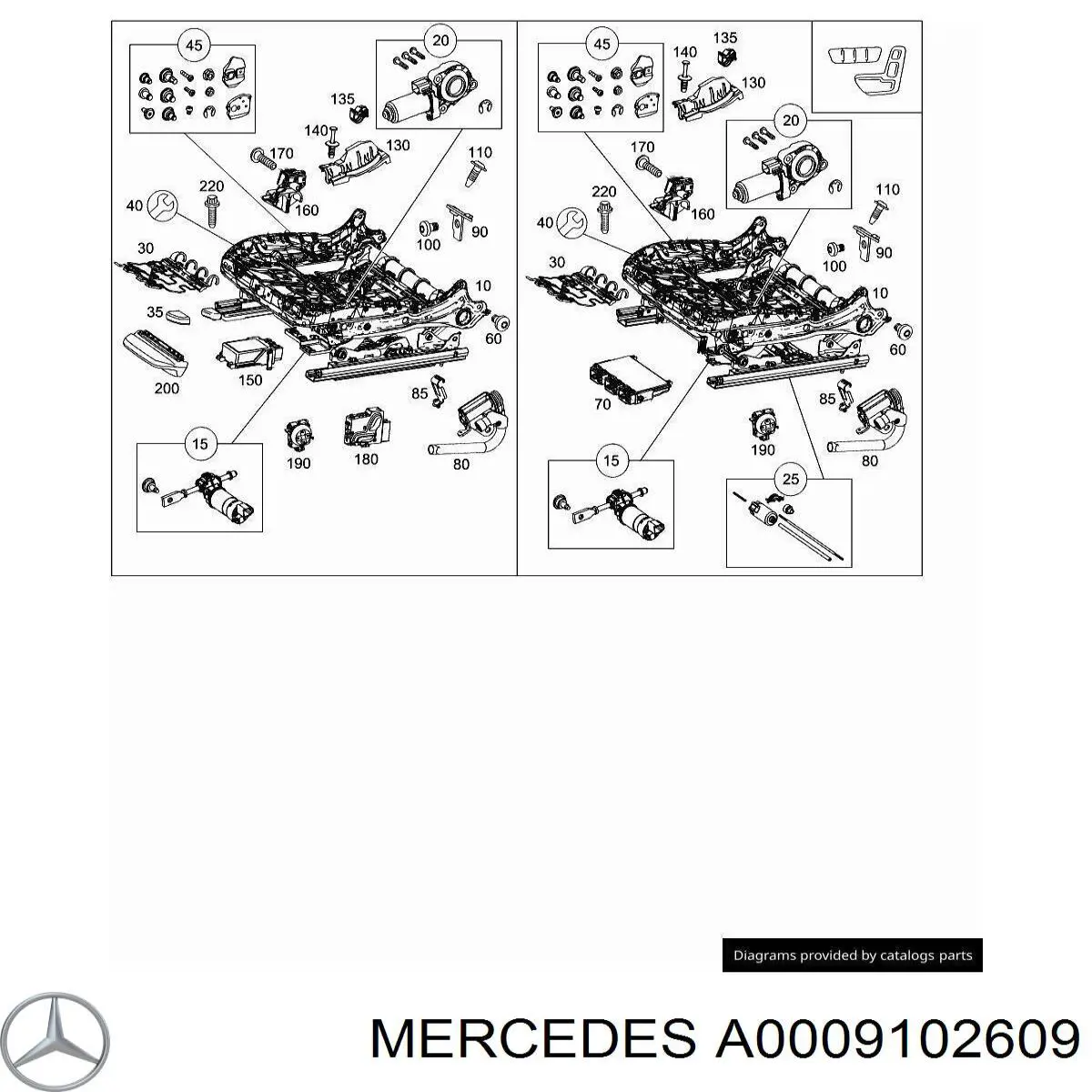  Mercedes A0009102609 ціна, від 70.83 USD