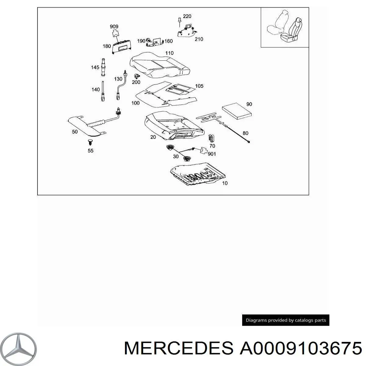  Mercedes A0009103675 ціна, від  USD
