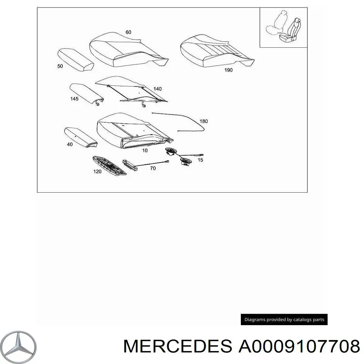  Mercedes A0009107708 ціна, від 30.37 USD