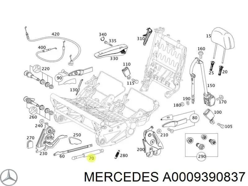  Mercedes A0009390837 ціна, від 60.77 USD