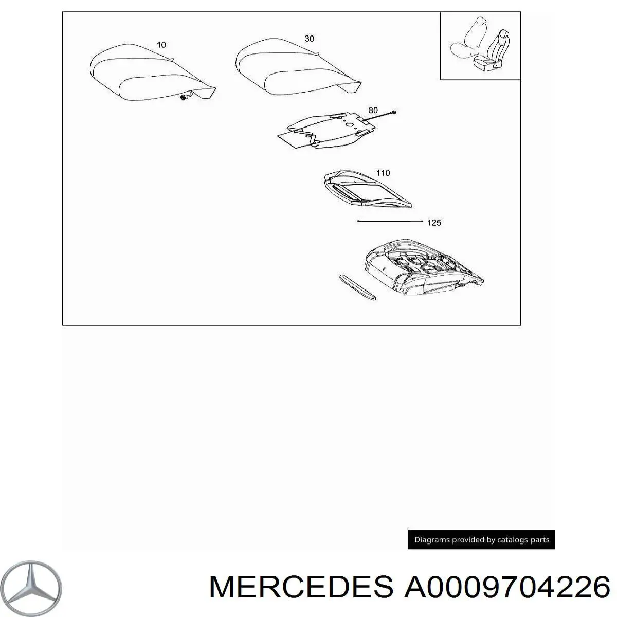  Mercedes A0009704226 ціна, від 71.06 USD