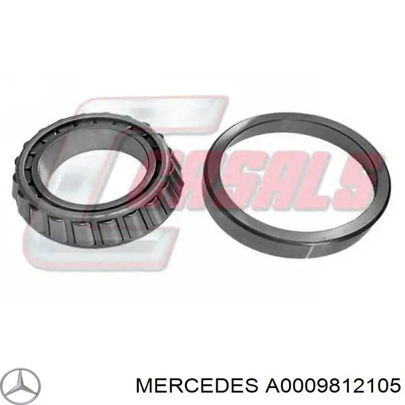 Купити A0009812105 Mercedes Підшипник маточини задньої, зовнішній