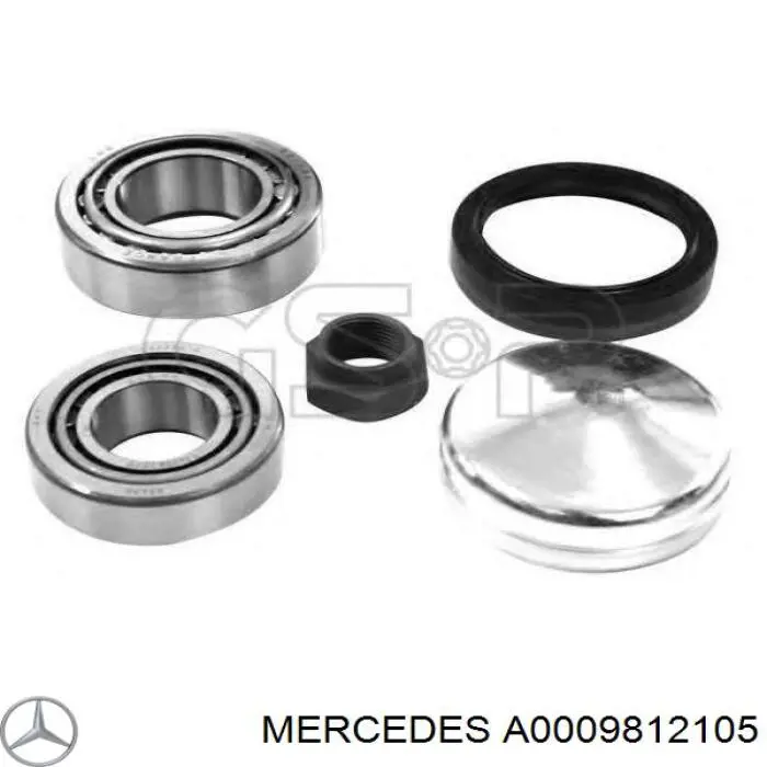 Підшипник задньої маточини зовнішній Mercedes A0009812105 ціна, від 72.87 USD