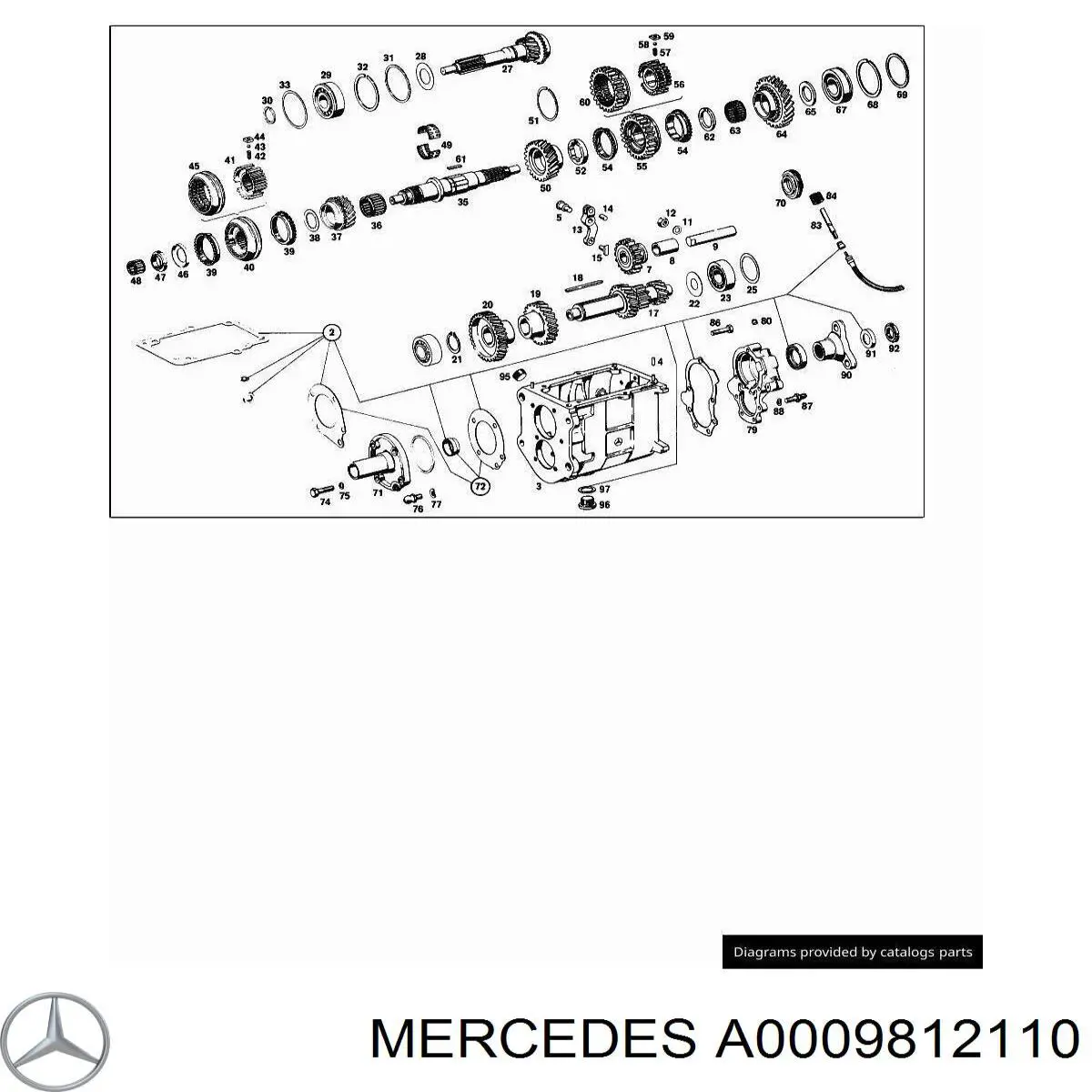 Купити A0009812110 Mercedes Підшипник стартера