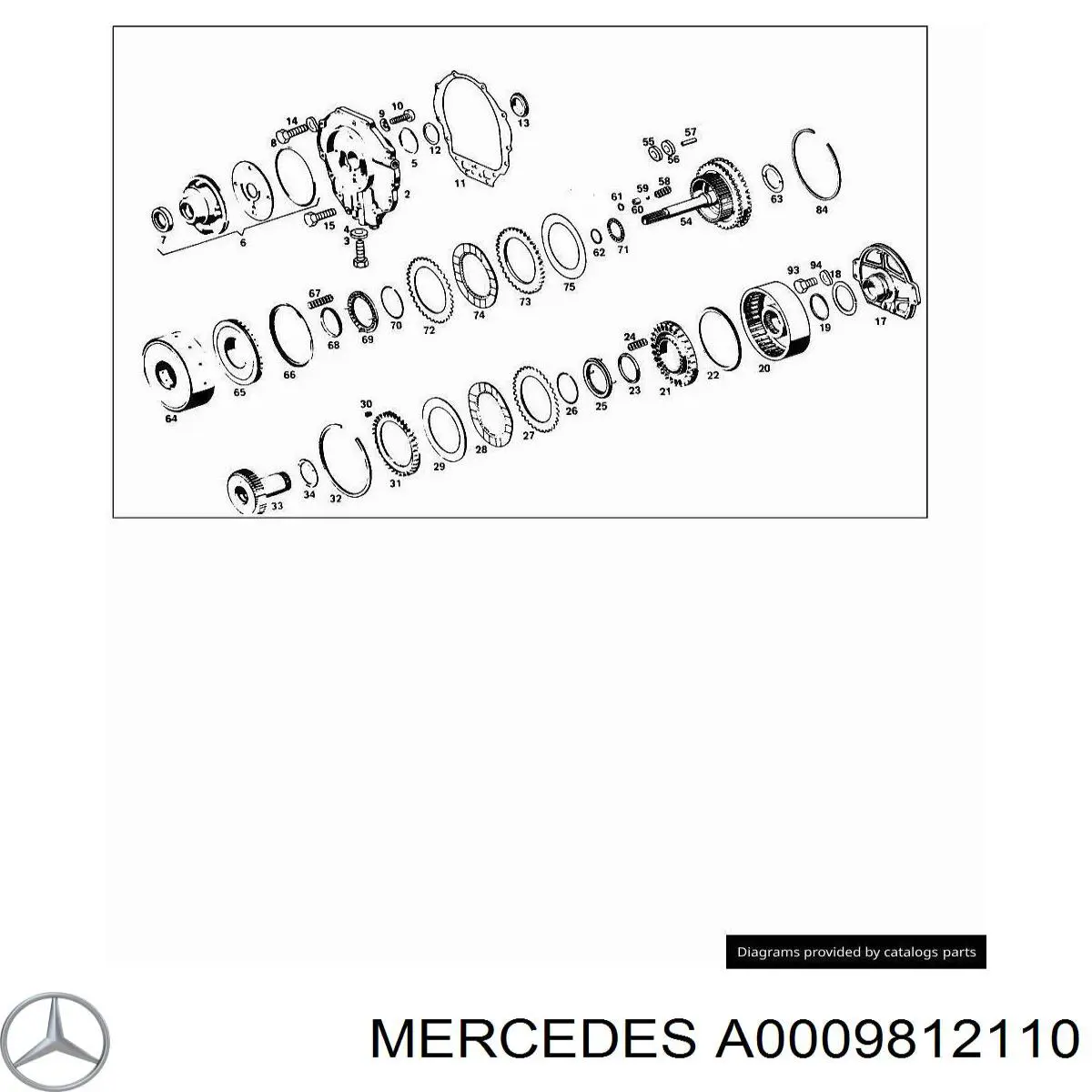 A0009812110 Mercedes підшипник стартера