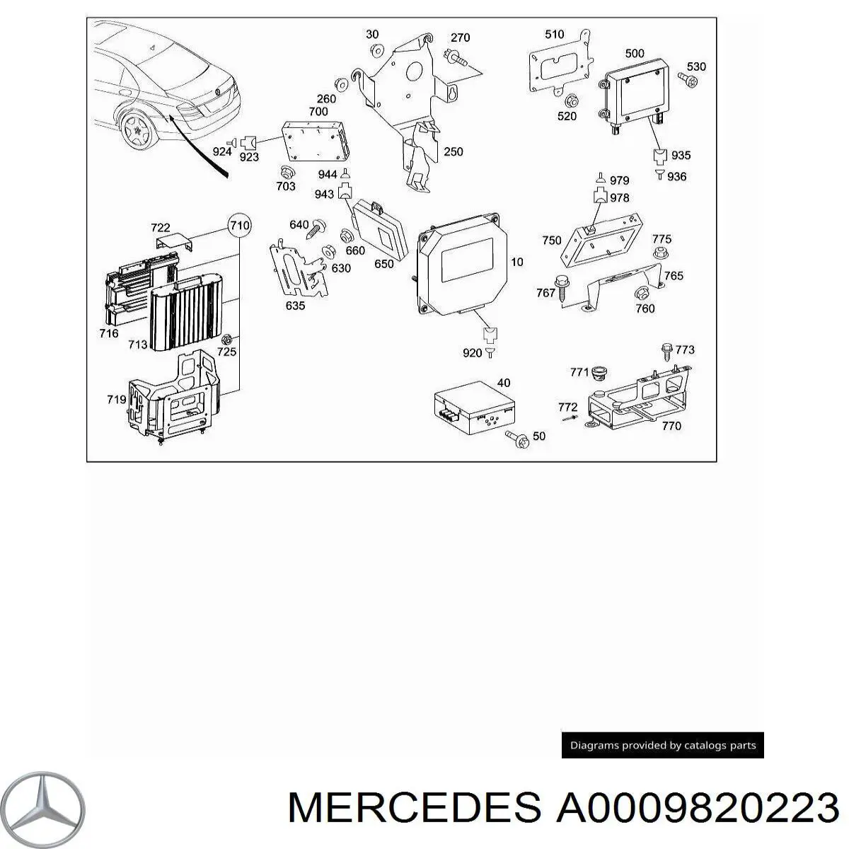 Купити A0009820223 Mercedes Реле контролю заряду АКБ