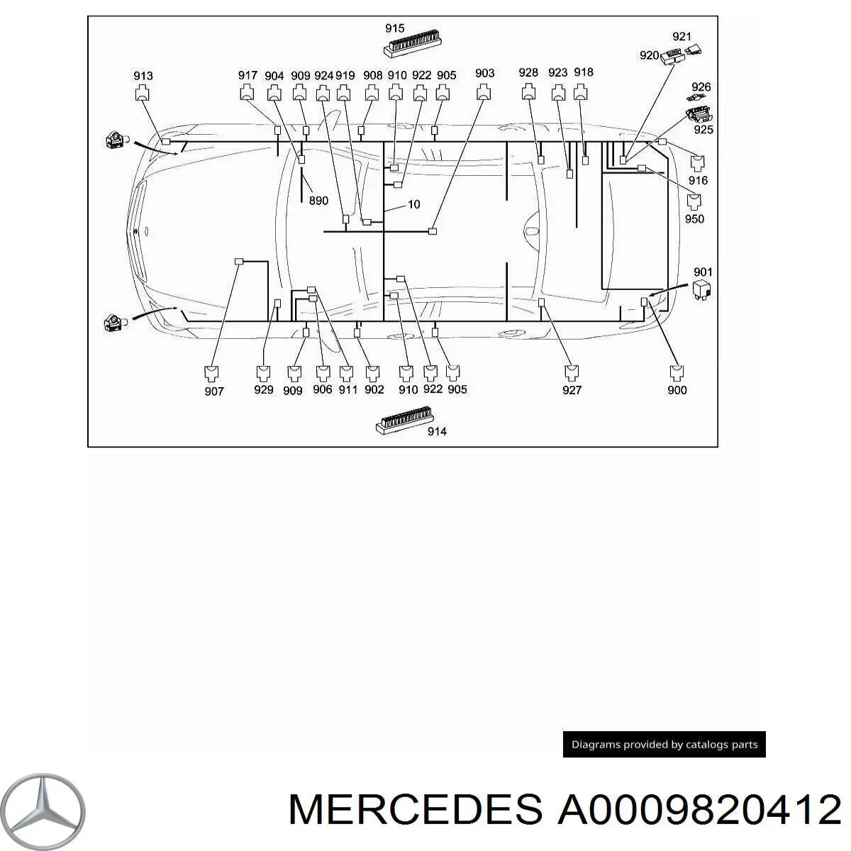  Mercedes A0009820412 ціна, від 10.28 USD