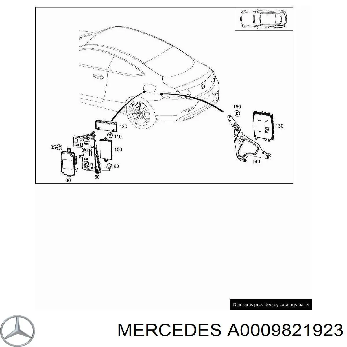 A0009821923 Mercedes 