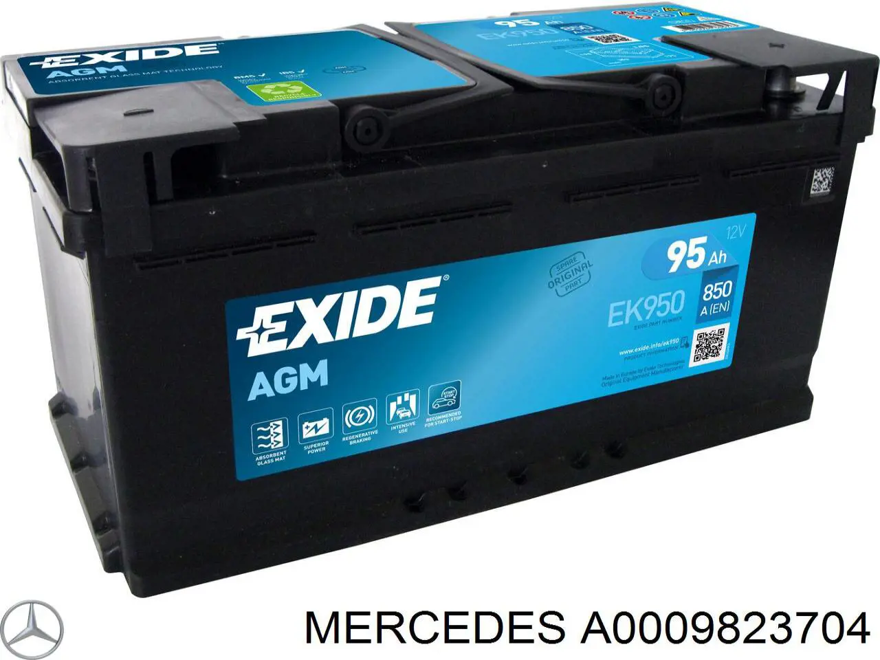 Батарея акумуляторна Mercedes A0009823704 ціна, від 231.13 USD