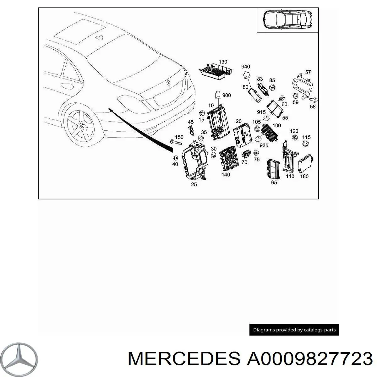 A0009827723 Mercedes Реле протитуманної фари