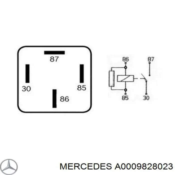 Реле компресора пневмопідвіски A0009828023 Mercedes