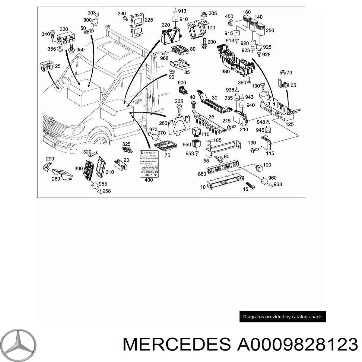 Реле електричне багатофункціональне A0009828123 Mercedes