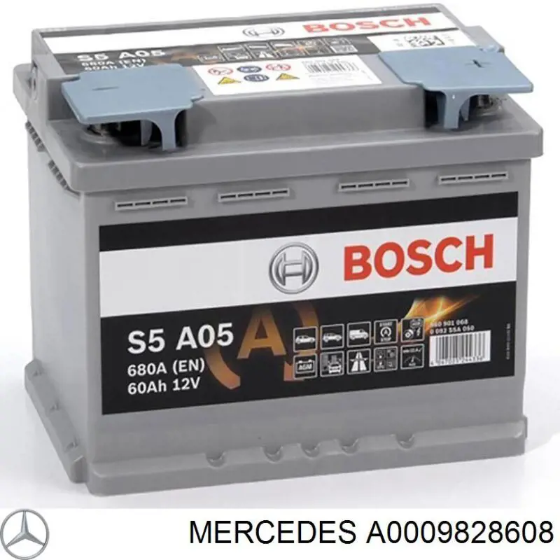 A0009828608 Mercedes акумуляторна батарея, акб