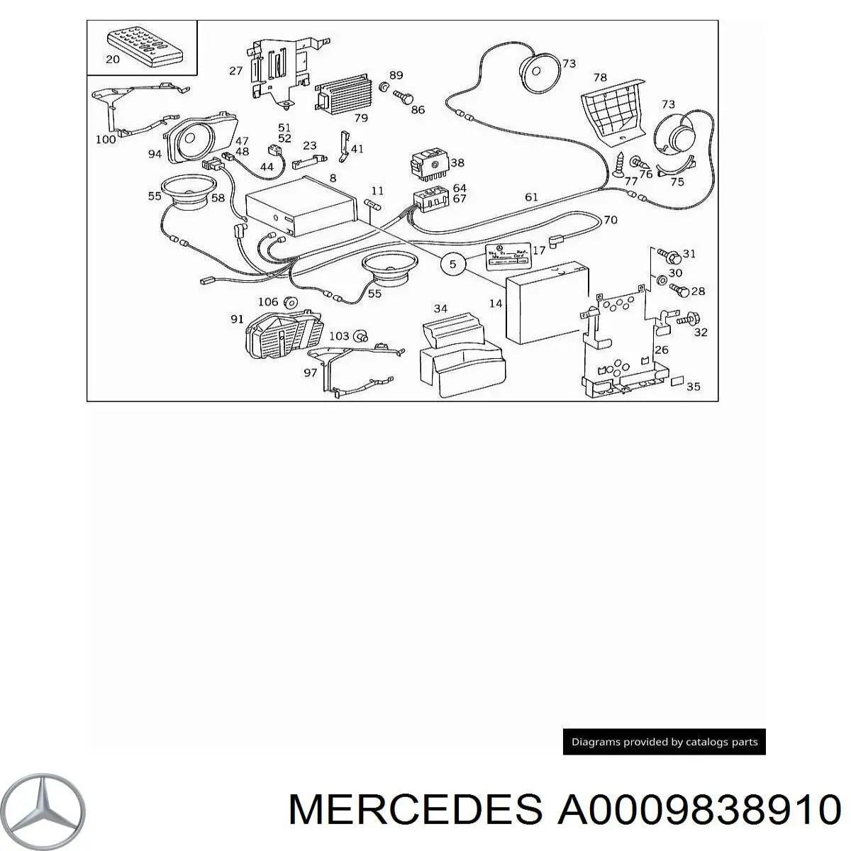 A0009838910 Mercedes 